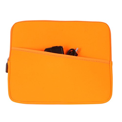 für bis zu 11″ Tablet Nylon Schutzhülle Pouch Tasche mit Samt im Inneren passt Apple iPad Air / Samsung Galaxy Tab / Chromo / Alldaymall / Drache Touch / Microsoft Surface von co2CREA (Orange) - 3