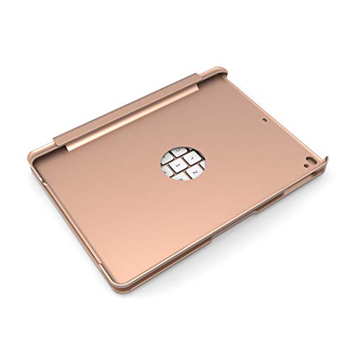 Preisvergleich Produktbild GCCLCF Klappbare Bluetooth-Tastatur, in der Tasche gefaltete tragbare Tastatur Slot Protection Shell Flip Bluetooth-Tastatur,Gold