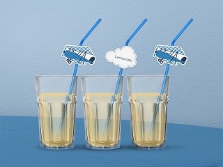 XXL Party Deko Set 1.Geburtstag Kindergeburtstag Flugzeug blau für 12 Personen (116 teilig) - 5