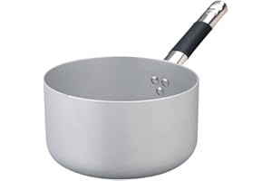 Pentole Agnelli Ligne Aluminium Induction Casserole, Fond à Induction avec 1 Manche Cool Haute 20 cm Argent