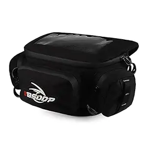 Homgeel Motorcycle Front Tank Bag Large Capacity Storage Bag Fashionable Waterproof Nose Pack for Four Seasons White