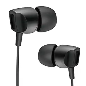 GoSale In-Ear Headphones Earphones for Xiaomi Redmi 9A / 9 A Earphone Original Like Wired Stereo Deep Bass Head Hands-free Headset Earbud With Built in-line Mic, Call Answer/End Button, Music 3.5mm Aux Audio Jack (EP21, Black)