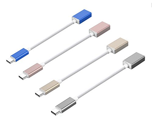 10.6cm USB Type-C Adapter, USB-C 3.1 auf USB-A 3.0 Kable Male to Female für USB Type-C Geräte, einschließlich MacBook, Chromebook Pixel, Nexus 5X, Nexus 6P, Nokia N1 Tablet und mehr (silber) - 3