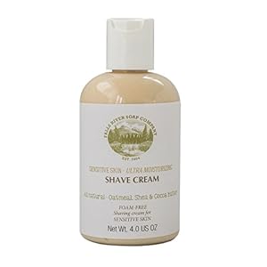 Sensitive Skin, Foam-Free Shaving Cream for All Natural Moisturizing Shave with Oatmeal, Aloe Vera, Shea & Cocoa Butter…