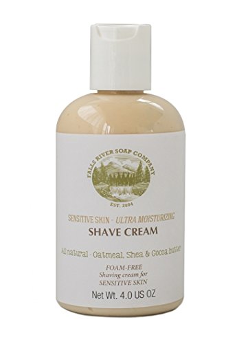 Sensitive Skin, Foam-Free Shaving Cream for All Natural Moisturizing Shave with Oatmeal, Aloe Vera, Shea & Cocoa Butter, 4 FL OZ