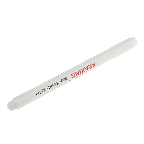 MagiDeal Luft / Wasser Löschbarer Stift Verschwindender Stoff Marker – Weiß, 1mm - 7