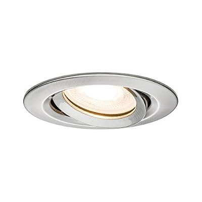 Paulmann 93662 Encastrés Premium Nova, IP65, orientable, max. 1x35W, GU10/GU5,3, 51mm, Acier brossé/Alu