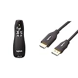 wireless presenter r400 - usb - fe Roter Laserpointer Logitech Wireless Presenter R400 USB Cordless Timer & Verbindungskabel, DisplayPort auf HDMI, 1,8 m