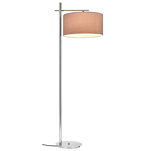 Lux pro Lámpara de pie London - bombilla excluida - E27 / 60 W / 230 V (155cm - 46 cm) Gris-chromo, clase energética A+++