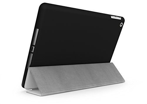 Khomo iPad Air 1 Hülle Case Graues und Schwarzes Gehäuse mit doppelten Schutz ultra dünn und leicht, Smart Cover – Grey and Black - 5