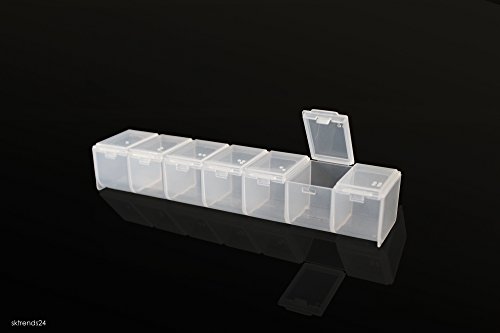 7 TAGE PILLENDOSE MEDIKAMENTENBOX TABLETTENBOX PILLENBOX BLINDENSCHRIFT - 3