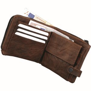 Preisvergleich Produktbild Pride&Soul Geldbörse Maddox 11x10x3cm Leder braun