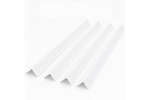 HOME SMART White Rigid Angle Trim – 10mm x 10mm x 1 Metre – PVC Corner Protector for Edges & Corners (4)