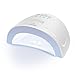LONGKO 48W 24W UV/LED Nail Gel Curing Lamp 2-Light Manicure Dryer Fingernail Toenail Fast Drying Sun Light w/Timer Cooling Fan (White)