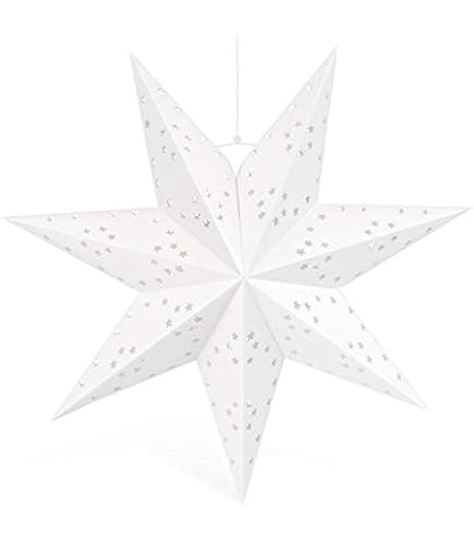 Star 501-15 Papierstern 'Dazzling' – 7-zackig, Silber, Ca. 78 Cm Ø, Zum Selber-Beleuchten