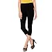 Leggings Capri Style Black For Women | 95 % Cotton and 5 % Lycra| 3/4th leggings| Free Size Comfortable Premium Quality | Ultra Soft Fabric | High Waist For Girls | Best Fits 24