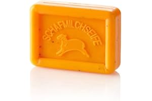 12FADENLINE OVIS Schafmilchseife 100g -Mango -Reinigung und Pflege mit Schafmilch in Papierverpackung / zero waste ohne Mikroplastik oder Mineralöl