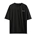 Produktbild Floweworld Herren Large Size Loose T-Shirt Einfache Print Kurzarm O-Neck Tops Sommer Casual Basic Blusen