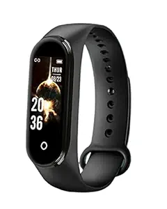 SHOPTOSHOP M3I Smart Band Fitness Tracker Watch with Heart Rate, Activity Tracker Waterproof Body Functions Like Steps Counter, Calorie Counter, Heart Rate Monitor LED Touchscreen (Black)