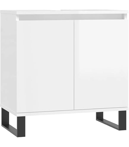 vidaXL Badkamerkast 58x33x60 cm bewerkt hout bruin eikenkleur, badkamer kast, badkamermeubel, badkastje, badkamermeubilair, badkast, badkamerkastje