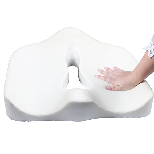 augymer Steißbein Memory Foam Sitzkissen, Komfort Orthopädisches Sitzkissen für Stühle, Autos, Flugzeug, Rollstühle, und Schmerzen im unteren Rücken, Steißbein, Steißbein, Ischias, Beckenbereich, Schmerzen, Prostata - 2