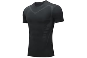 Smatstyle Maglietta a Compressione da Uomo Asciugatura Rapida Fitness T-Shirt per Allenamento e Corsa