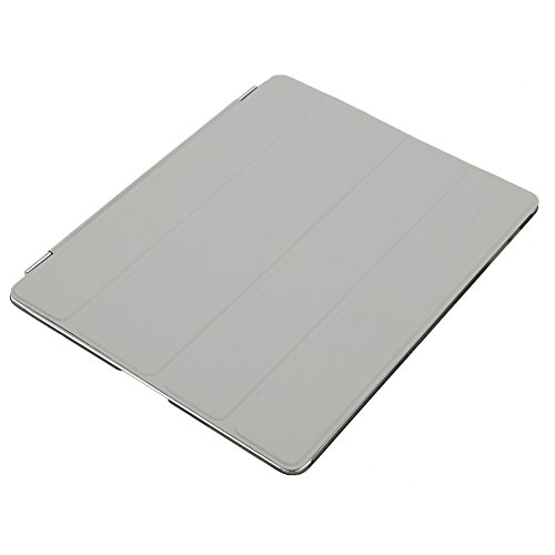 Besmall Neu Ultra Slim Edles iPad 2 3 4 Hülle – Smart Cover Leder Case Schutz Hülle Tasche + Back Case – inkl. Displayschutzfolie Reinigungstuch Stift mit Multi Ständer Auto Sleep Wake (iPad 2/3/4, Farbe:Weiß) - 3