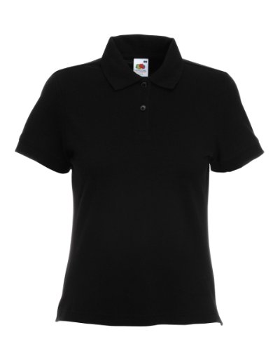 FRUIT OF THE LOOM LADY FIT PIQUE POLO SHIRT - (S-XXL) 9 COLOURS