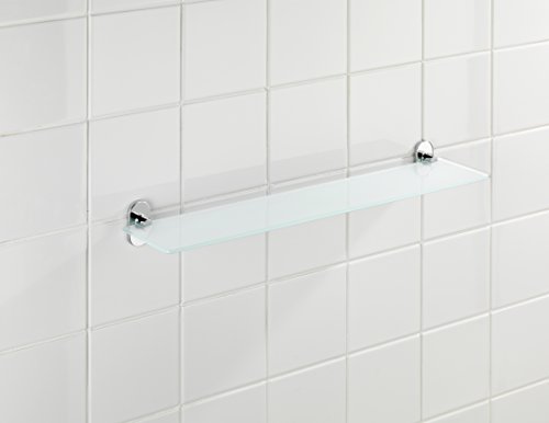 Wenko 22286100 Power-Loc Glas Wandablage Puerto Rico – Befestigen ohne bohren, Zinkdruckguss, 60 x 7 x 13 cm, Chrom - 8