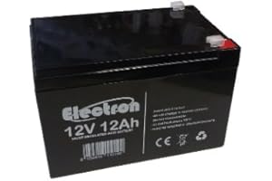 ELECTRON Batterie rechargeable au plomb pour vélo à assistance électrique, 12 V, 12 Ah, compatible avec les vélos Peg-Pérego