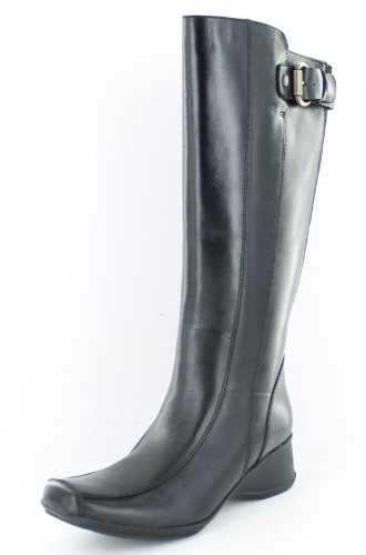 Clarks Womens Smart Clarks Lisbon Song Leather Boots In Black Standard Fit Size 4
