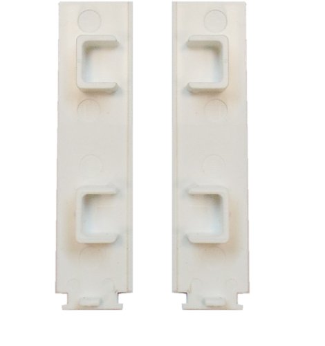 VHS-Enddeckel, Paar, weiss (2-Lauf) - 2