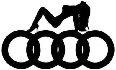 2 x Sexy Audi Logo (Choice of Colour) CA13 Tuning Decal Sticker for Car / Motorbike / Pick Up