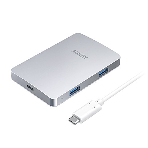 AUKEY USB C Hub mit Dual USB C Ports, Dual USB 3.0 Ports und Neitzteil für New Macbook, Macbook Pro 2016, Google ChromeBook Pixel 2015
