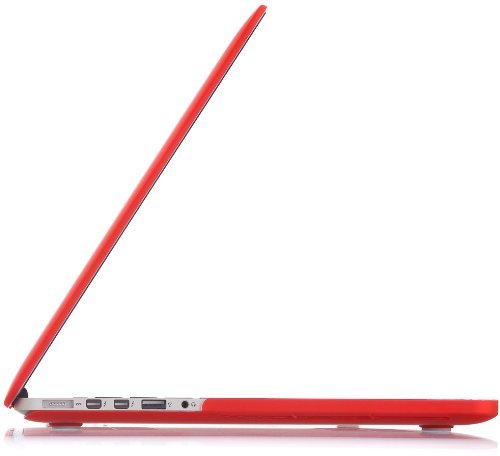 Matt Notebookhülle / schützen Koffer für MacBook Pro 13 Zoll mit Retina-Display (Modell A1502 / A1425 ohne DVD-Player) – Rot (Mit einem kostenlosen europäischen Version transparenten Tastaturschutz Haut) - 3