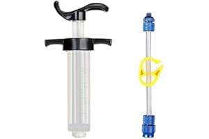 Mesee Siringa Sigillante Tubeless Bici, Kit Siringa Iniezione Liquido Sigillante Biciclette Senza Tubo con Strumento di Rimuovere Nucleo Valvola per Pneumatici Mountain Bike Bicicletta