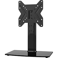 Soporte de TV Giratorio Universal/Base de Mesa Soporte de TV para televisores de 19 a 39 Pulgadas con Giratorio de 90 Grados, Altura Ajustable de 4 Niveles,Capacidad hasta 45kgs