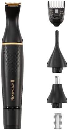 Remington Taglia peli Naso, Orecchie Professionale Indolore, Taglia peli multiplo [rifinitore per peli del naso, orecchie, sopracciglia, regolabarba], lama titanio, testina 1-5 mm, a batteria, NE7000