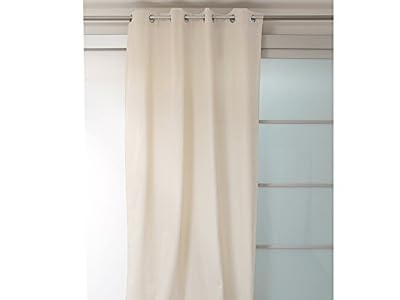 Soleil d'Ocre 031544 Panama Rideau à Oeillets Coton Ecru 140 x 250 cm
