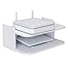 Produktbild Regale CAICOLOUR Router-Aufbewahrungsbox, Wand-Set-Top-Box, schlagfreies TV-Wandbehang-Dekoration White-30 * 20 * 12.5cm