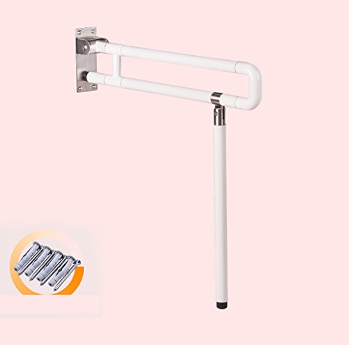 Preisvergleich Produktbild Armlehne Handläufe / Armlehnstühle für Kinder Kind für ältere Personen Rutschfeste Armlehne aus Edelstahl Armlehne Sicherheit Badesäule U-förmig salle de bain accoudoir ( Farbe : Weiß , größe : 75cm )