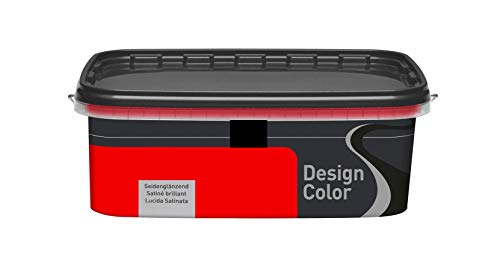 Design Color Dispersionsfarbe/Wandfarbe seidenglänzend 2,5l, FARBWAHL!, Farbton:Cherry