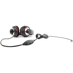 DURAGADGET Auriculares Estéreo para Mando Dualshock 4 - En Negro Y Rojo con Cable De 2 m + Clavija Jack 6.5 mm