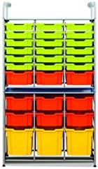 Gratnells Callero resource unit frame with 30 mixed storage trays