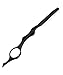 Professional Paint Stainless Steel Feather Cut Hairdressing Razor (black)
