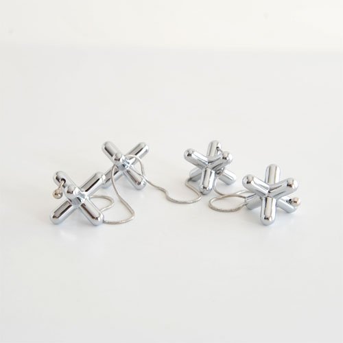 Alessi „TRIPOD“ Topfuntersatz mit verstellbaren Teilen aus verchromtem Zamak - 3