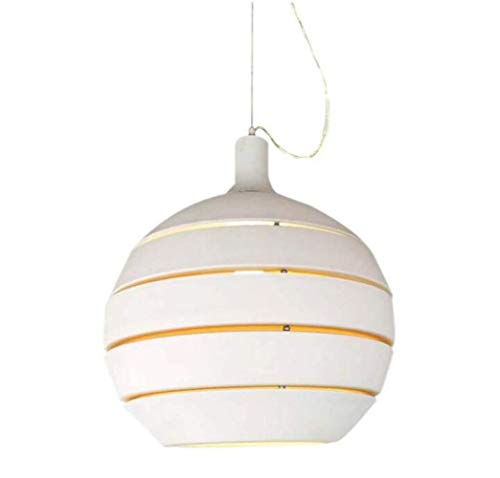 Preisvergleich Produktbild QHY Pendelleuchte, Creative Bullet Hängelampe, Moderne Weiße Aluminium Hängelampe, E27 Lampenfassung Wohnzimmer Schlafzimmer Esszimmer Halle Esstisch Café 40 * H38Cm,Weiß,A