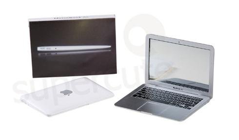 Mini faux Apple iPad / MacBook Air Notebook Tablet Beauty Make-up kosmetische Taschen Gesicht Compact Mirror von KingOfHearts-weiß CJ09-A - 4