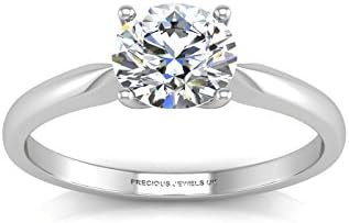 Precious Jewels UK - DIAMOND Solitaire Engagement Ring 0.20ct J SI 18ct White Gold - Certificate AGI