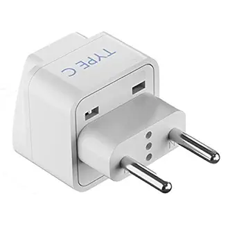 Ceptics India to Europe, Turkey, Spain & More (Type C) Travel Adapter Plug - CE Certified - RoHS Compliant (GP-9C)